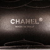 Chanel Classic Double Flap Jumbo Black Patent Leather Silver