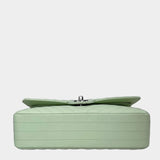 CHANEL Classic Medium Chevron Double Flap Bag - Light Green