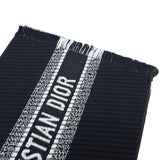CHRISTIAN DIOR BICOLOR OBLIQUE UNIVERSITY REVERSIBLE WOOL SILK SCARF