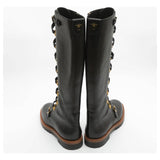 CHRISTIAN DIOR KNEE HIGH LEATHER COMBAT BOOTS