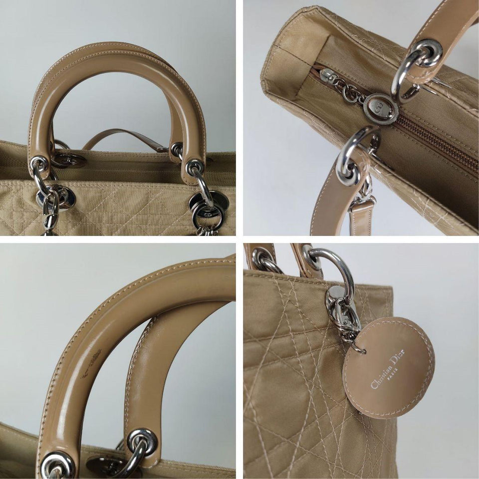 DIOR Christian Lady bag in beige nylon