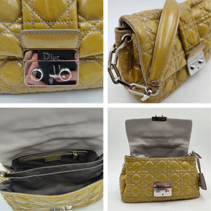 DIOR Christian Miss bag in gold patent leather