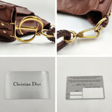 DIOR Christian shopper model shoulder bag in brown leather