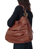 DIOR Christian shopper model shoulder bag in brown leather