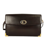 DIOR Christian vintage shoulder bag in brown leather