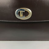 DIOR Christian vintage shoulder bag in brown leather