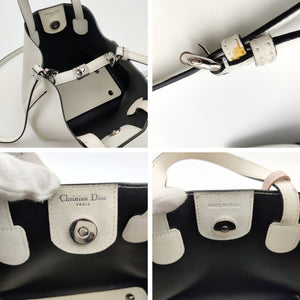 DIOR Christian Blossom mini shoulder bag in white leather