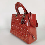 DIOR Christian Lady shoulder bag in red patent leather