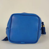 DIOR Christian vintage bucket bag in light blue leather