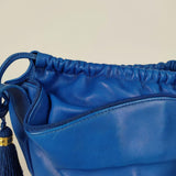 DIOR Christian vintage bucket bag in light blue leather