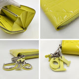 DIOR Christian Lady wallet in yellow patent leather