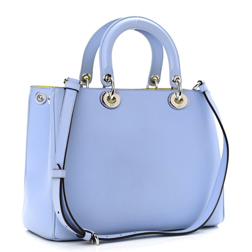 CHRISTIAN DIOR BICOLOR SOFT CALFSKIN DIORSSIMO TOTE BAG