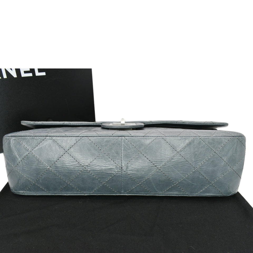 CHANEL 50th Anniversary 2.55 Reissue 228 Quilted Aged Calfskin Shoulder Bag Grey