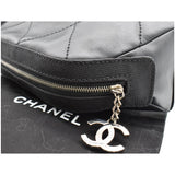 CHANEL Biarritz Quilted Canvas Cosmetic Pouch Black