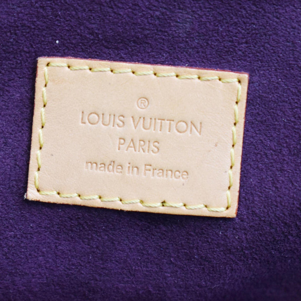 LOUIS VUITTON Pallas Monogram Canvas Satchel Bag Brown