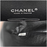 CHANEL Medium Double Flap Quilted Patent Leather Shoulder Bag Black/Red