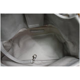 Chanel Wild Stitch CC Lambskin Leather Satchel Bag Light Grey
