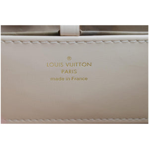 LOUIS VUITTON Rose Des Vents PM Grained Leather Top Handle Crossbody Bag Creme