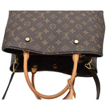 LOUIS VUITTON Montaigne GM Monogram Canvas Shoulder Bag Brown