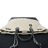 CHANEL Drawstring Large Quilted Calfskin Shopping Tote Bag Beige