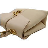 LOUIS VUITTON Rose Des Vents PM Grained Leather Top Handle Crossbody Bag Creme