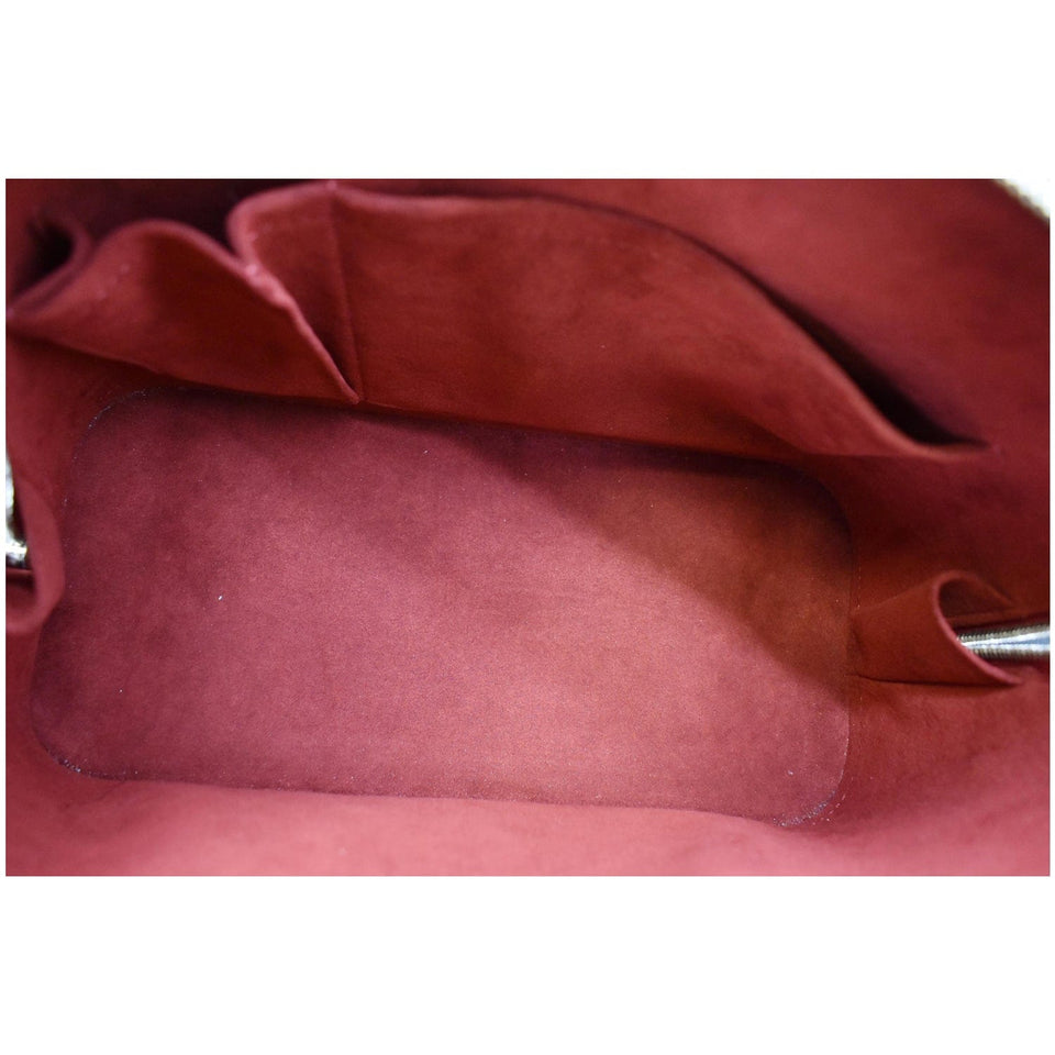 LOUIS VUITTON Alma MM Epi Leather Satchel Bag Red