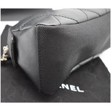 CHANEL Biarritz Quilted Canvas Cosmetic Pouch Black