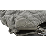 Chanel Wild Stitch CC Lambskin Leather Satchel Bag Light Grey