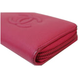 CHANEL CC Key Holder Caviar Leather Case Wallet Pink 22826381