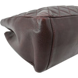 CHANEL Grand Shopping GST Caviar Leather Tote Bag Maroon