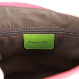 Christian Dior Saddle Bag Rasta Trotter Canvas Silver Hardware