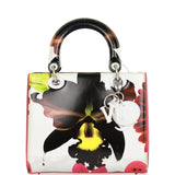 Christian Dior Medium Lady Dior Limited Edition "In the Night Garden" Silver Hardware by Mark Quinn
