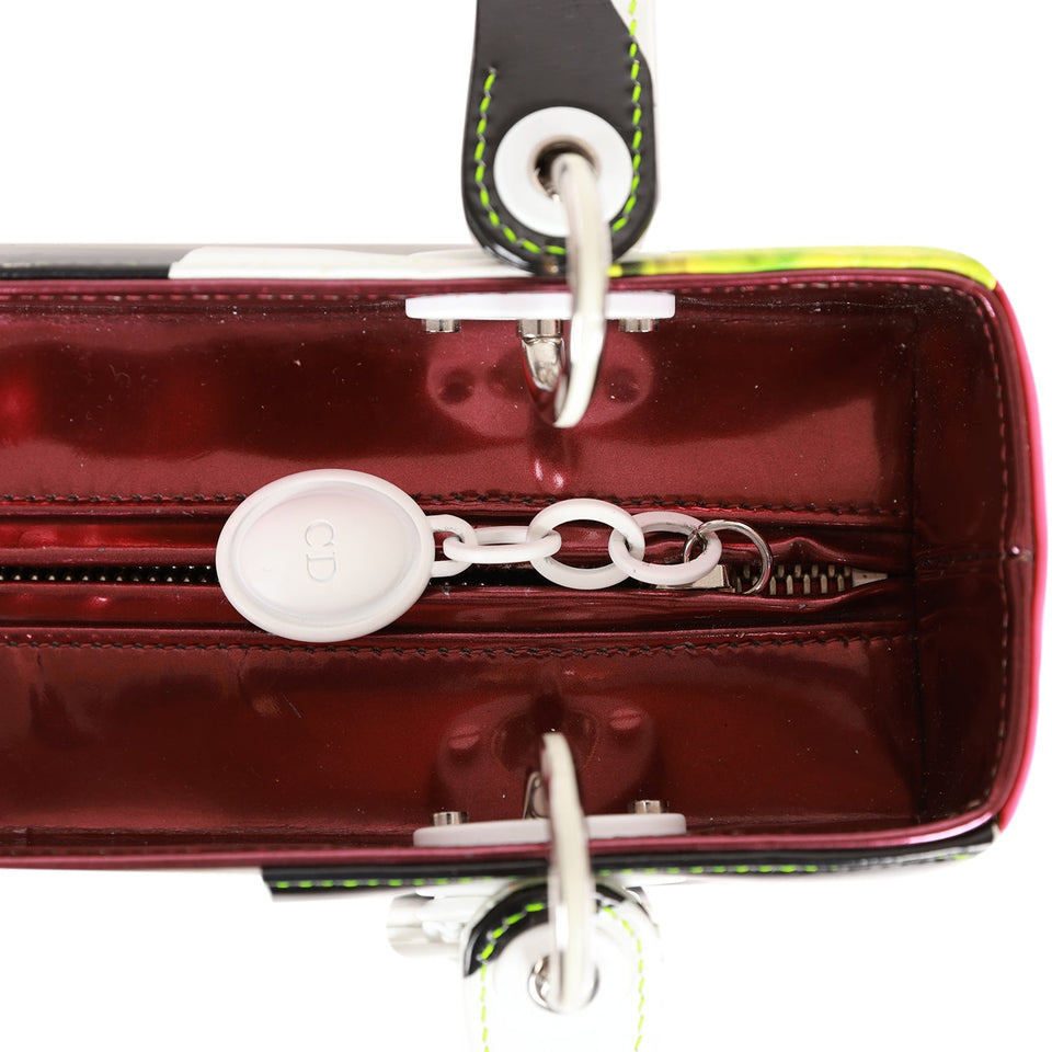 Christian Dior Medium Lady Dior Limited Edition "In the Night Garden" Silver Hardware by Mark Quinn