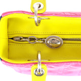 Christian Dior Medium Lady Dior Tricolor Cannage Lambskin Silver Hardware