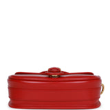 Christian Dior Poppy Red Calfskin Small Bobby Bag Gold Hardware