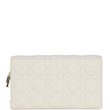Christian Dior Lady Dior Pouch Latte Lambskin Gold Hardware