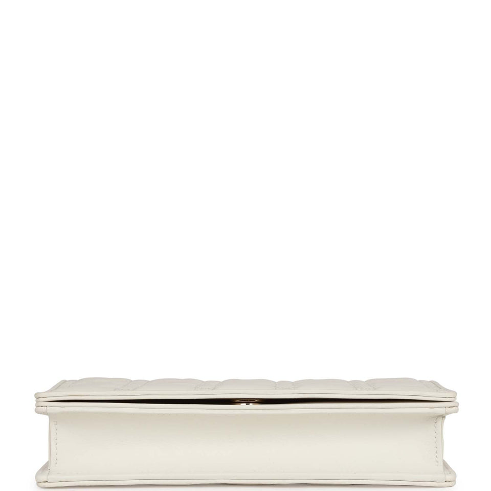Christian Dior Lady Dior Pouch Latte Lambskin Gold Hardware