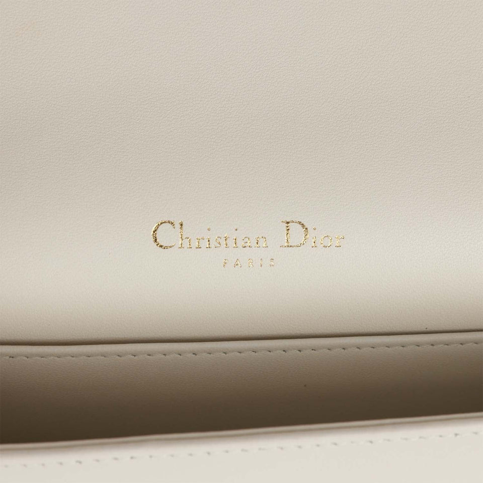 Christian Dior Lady Dior Pouch Latte Lambskin Gold Hardware