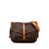 Brown Louis Vuitton Monogram Saumur 35 Crossbody Bag