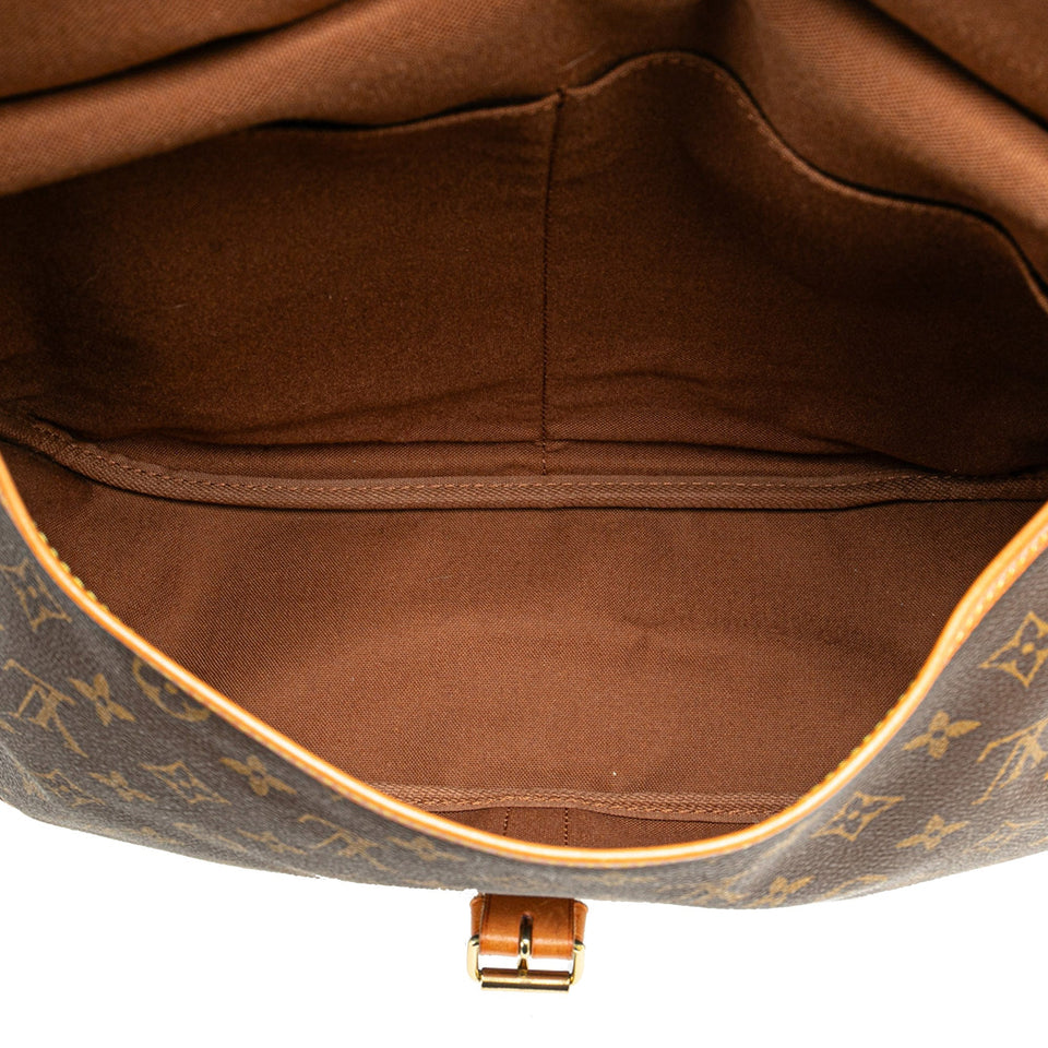 Brown Louis Vuitton Monogram Saumur 35 Crossbody Bag