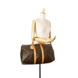 Brown Louis Vuitton Monogram Keepall 45 Travel Bag