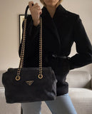Vintage Prada Suede Tote