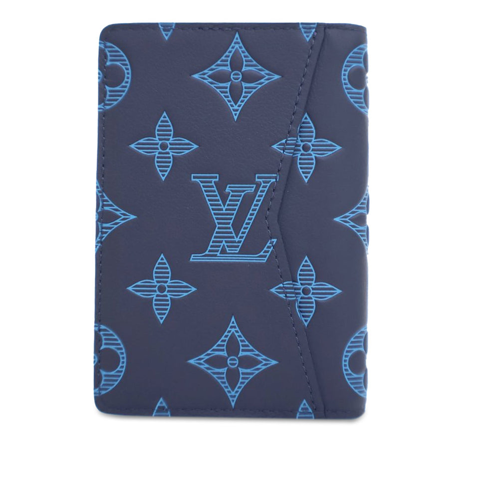 Blue Louis Vuitton Monogram Shadow Pocket Organizer