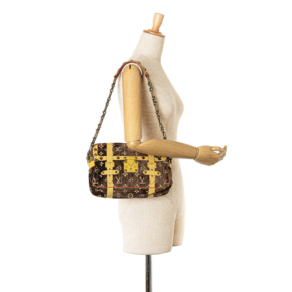 Brown Louis Vuitton Trompe L'oeil Trocadero Shoulder Bag