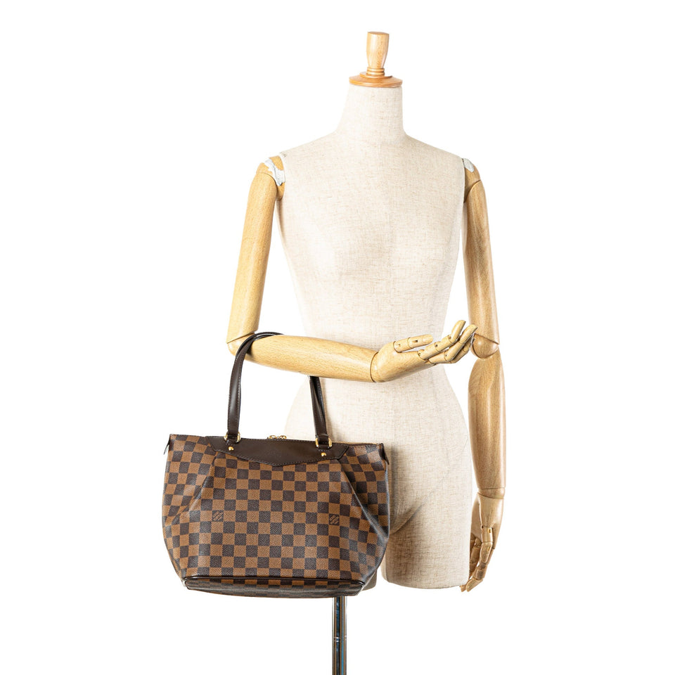 Brown Louis Vuitton Damier Ebene Westminster PM Shoulder Bag