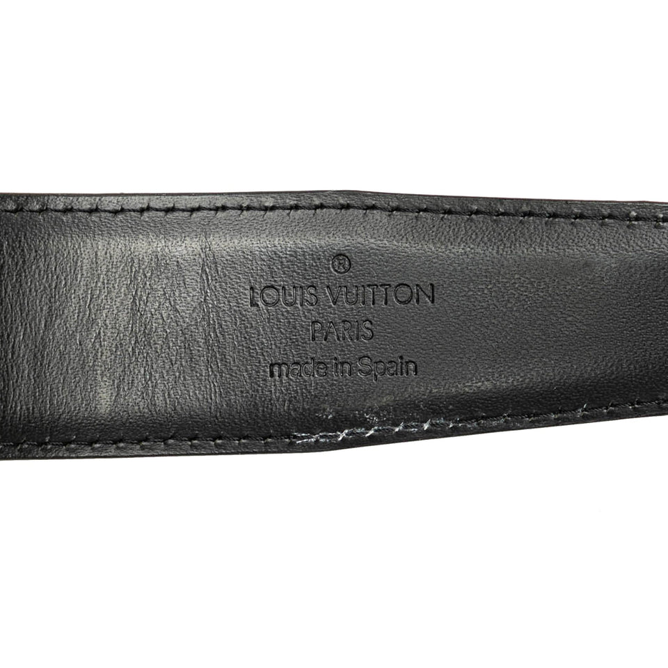 Black Louis Vuitton Taiga Ceinture Classique Belt