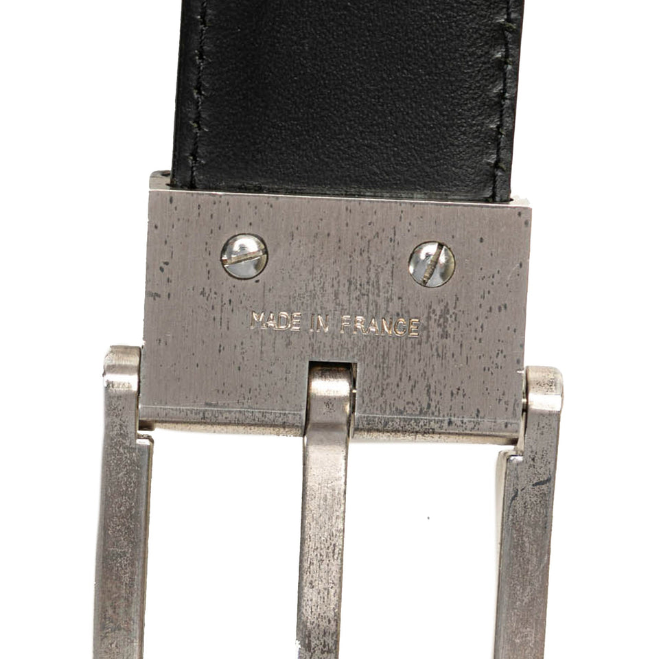 Black Louis Vuitton Taiga Ceinture Classique Belt