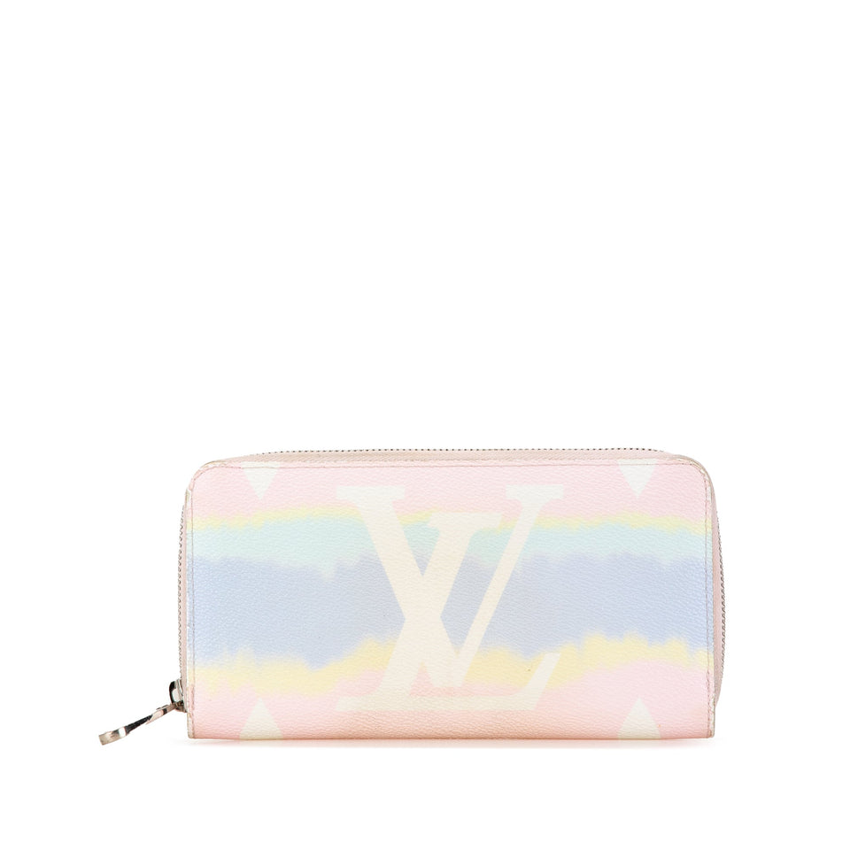 Pink Louis Vuitton Monogram Escale Zippy Wallet