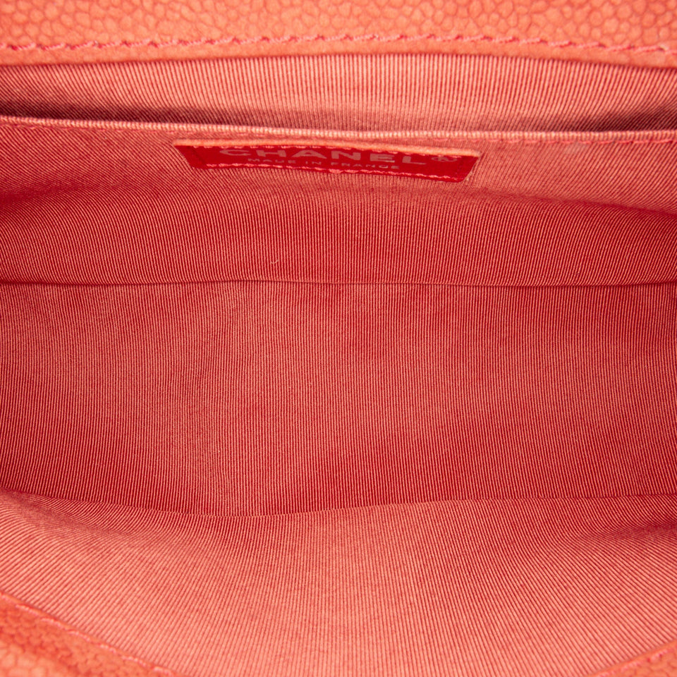 Chanel Boy Flap Large Red Caviar Ruthenium