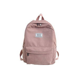 Canvas Women Backpack Female Solid color schoolbag for Teenage girls Travel Backpack Preppy Book Mochila